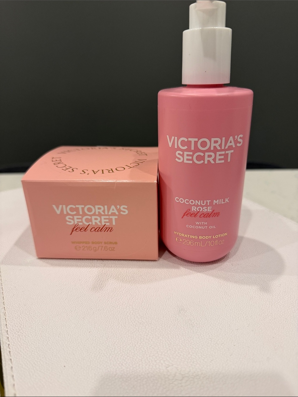 Victoria's Secret Coconut Milk Rose Hydrating Body Lotion & Soap Set - Pink